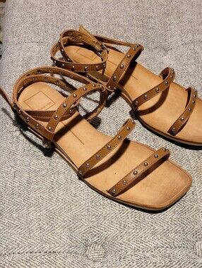 Dolce Vita Tan Studded Strappy Sandals